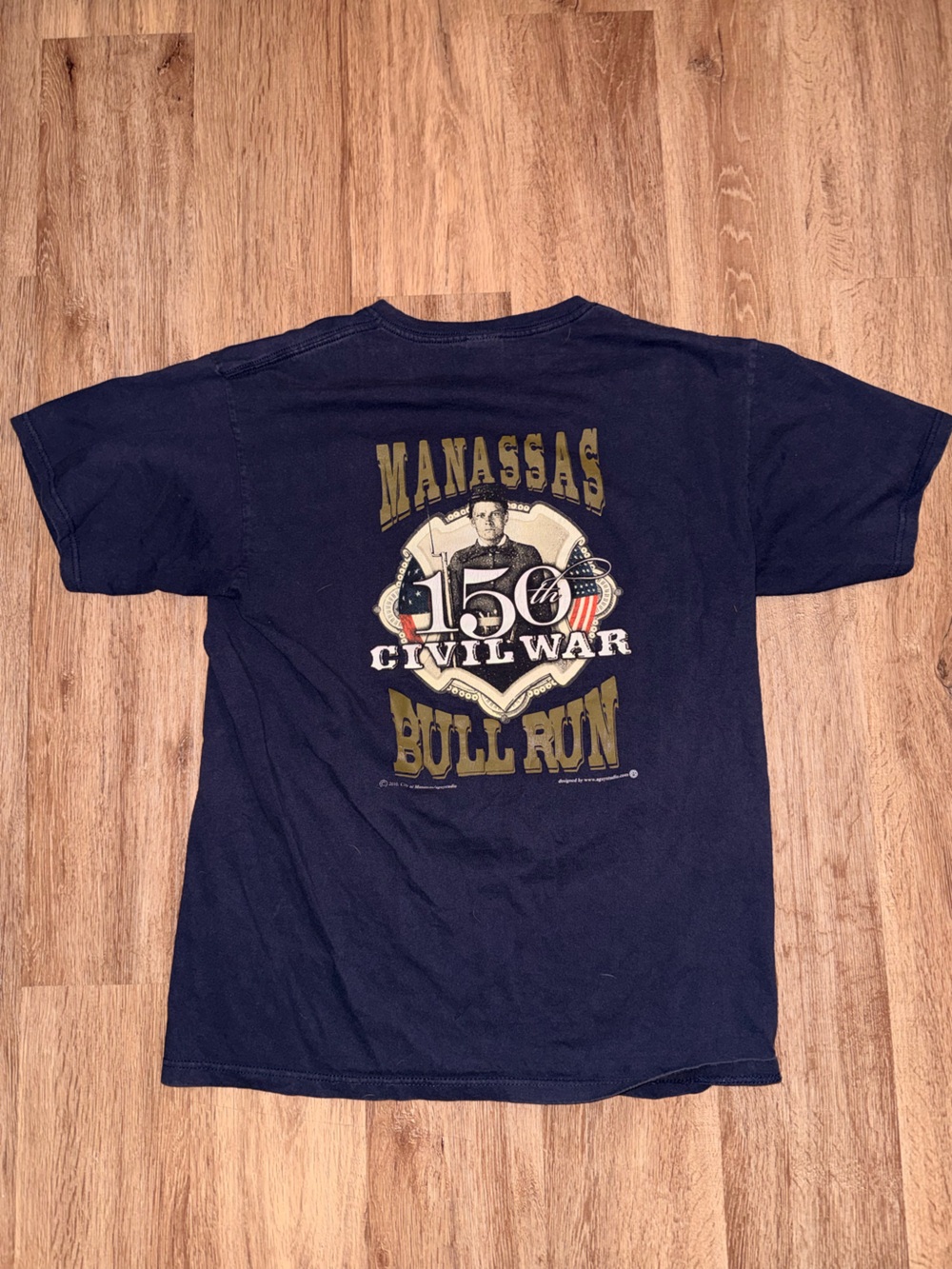 Anvil Navy 150th Civil War Bull Run Graphic Tee